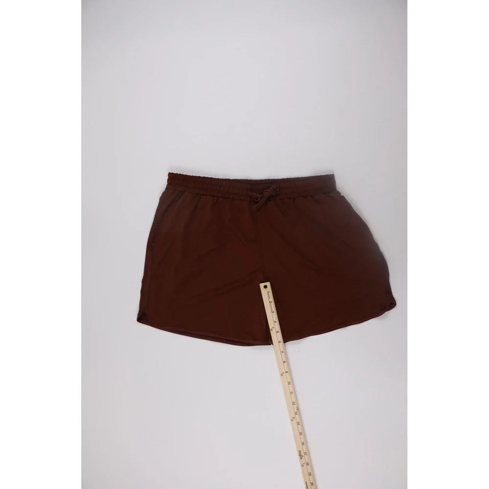 The Back Forty Womens Shorts Athletic Lounge Brown Solid 2XL Excellent